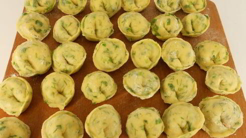 пельмени с редисом