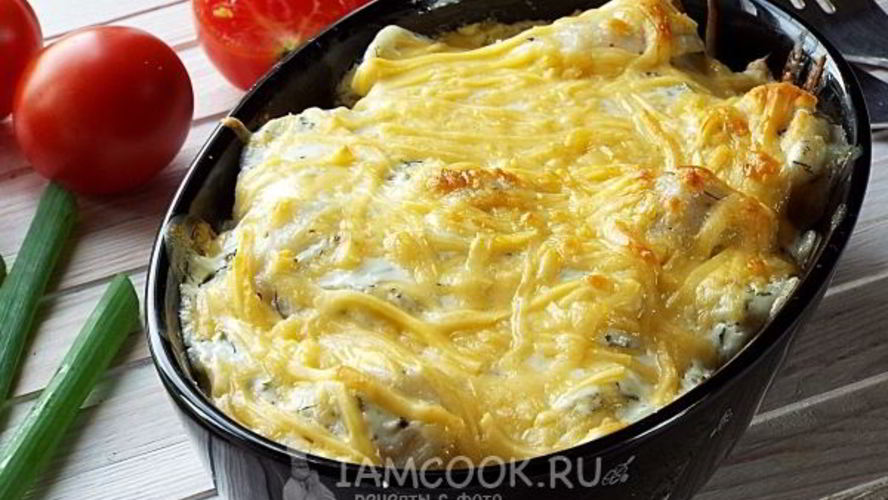 Рецепт пельменей с сыром и сметаной в духовке