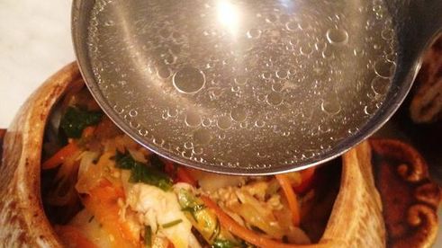 пельмени в горшочках