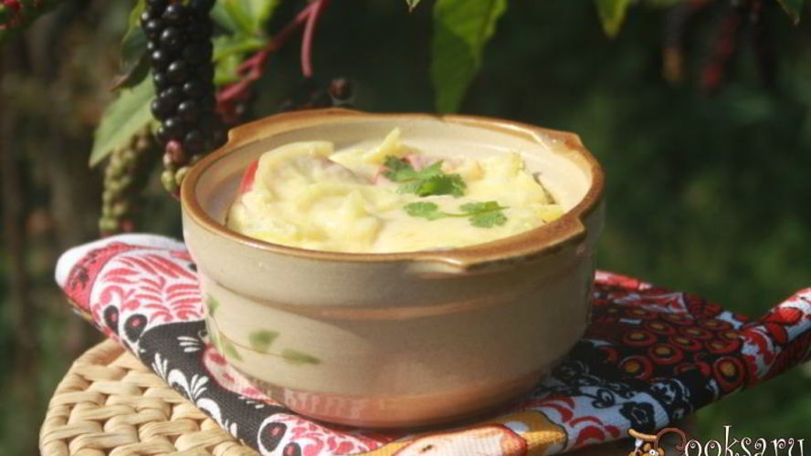 Рецепт пельменей в омлете с овощами