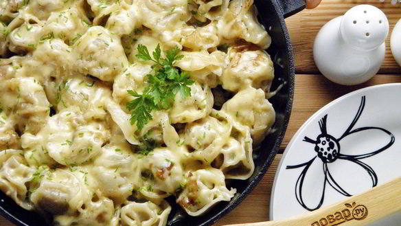 Рецепт Пельменей жареных под сыром