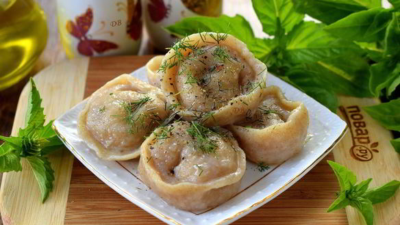 Рецепт Вегетарианских пельменей с кабачками