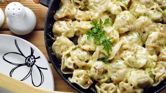 Рецепт Жареных пельменей с сыром