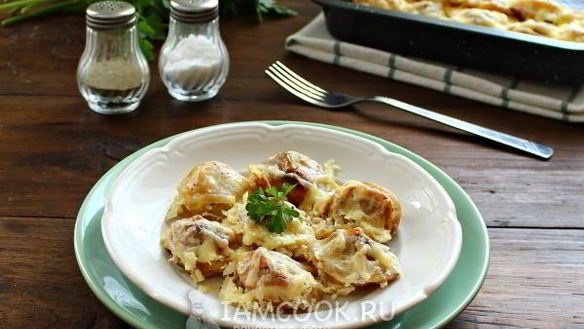 Рецепт Жареных пельменей в духовке