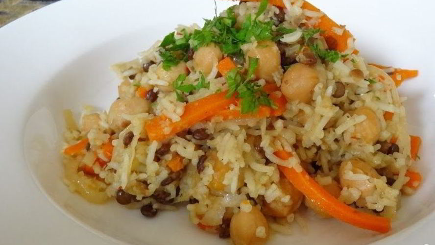 Рецепт овощного плова в мультиварке