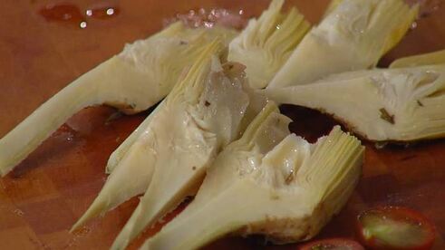 паэлья с артишоками, горохом и сладким перцем