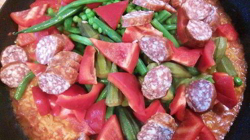 паэлья с кроликом