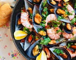 Паэлья с морепродуктами