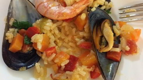 паэлья с морепродуктами