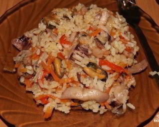 Плов из морского коктейля