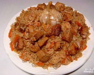 Плов из свинины в казане