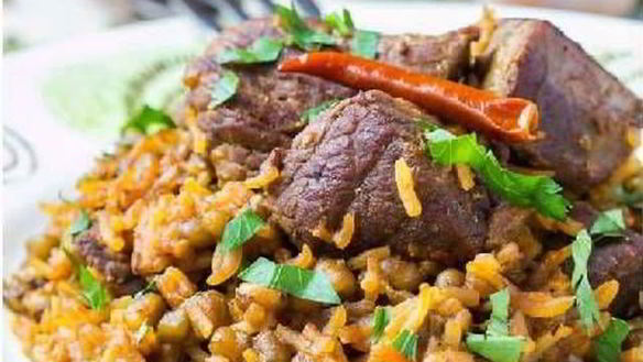 Рецепт Плова с фасолью и мясом баранины