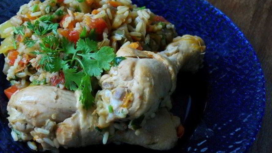 Рецепт плова с курицей и баклажанами