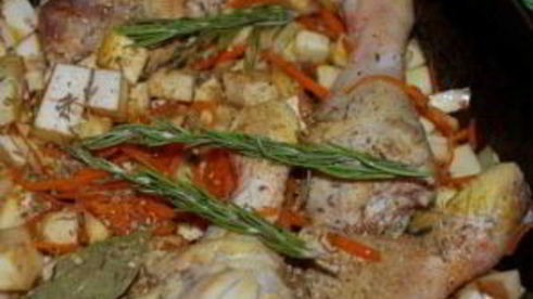 плов с курицей и баклажанами