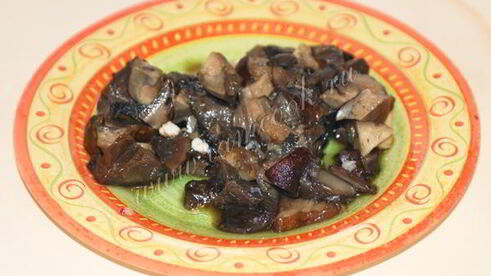 плов с курицей и грибами