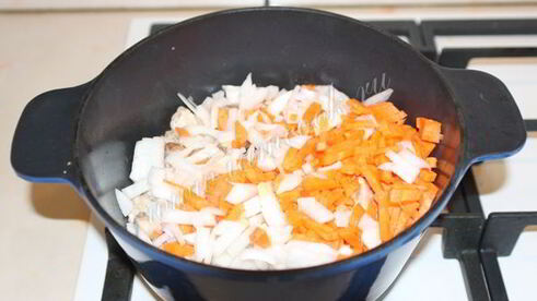 плов с курицей и грибами