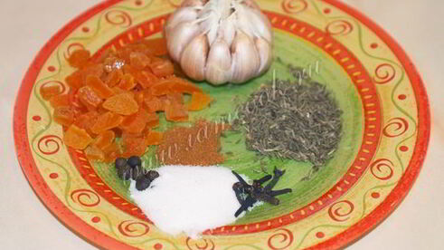 плов с курицей и грибами