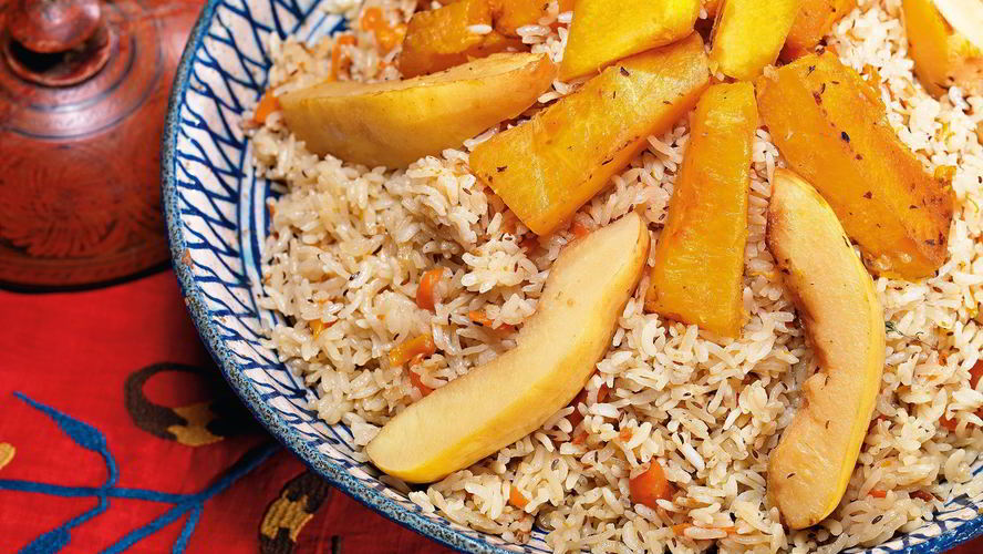 Рецепт плова с тыквой и айвой