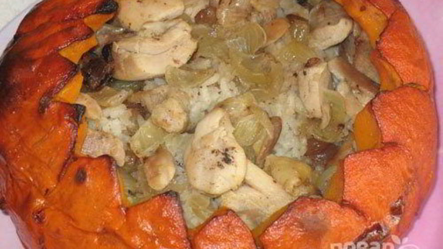 Рецепт плова с тыквой и курицей