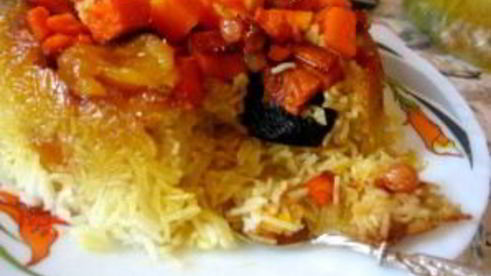 плов с тыквой и сухофруктами