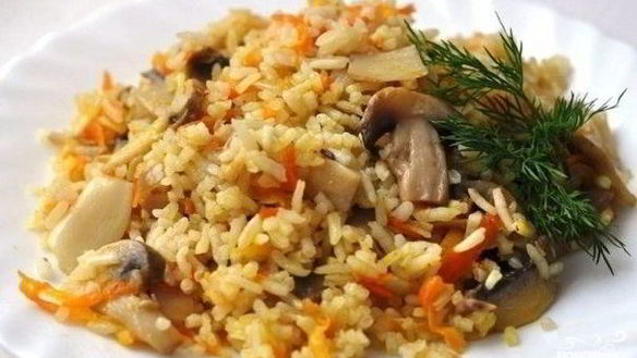 Рецепт Плова со свининой и грибами