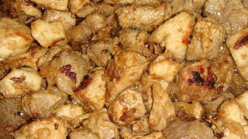 плов со свининой и яблоками