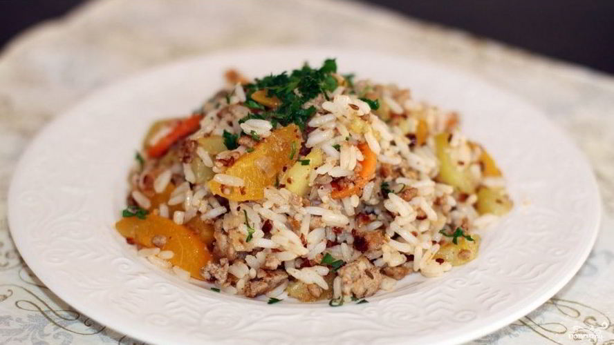 Рецепт плова со свининой по-тайски