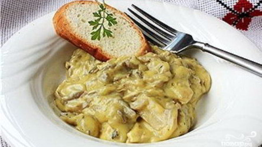 Рецепт фрикасе с грибами