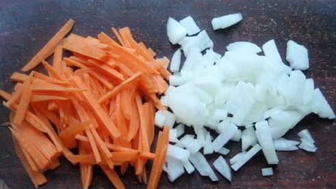 гороховое рагу с копченым сыром без мяса