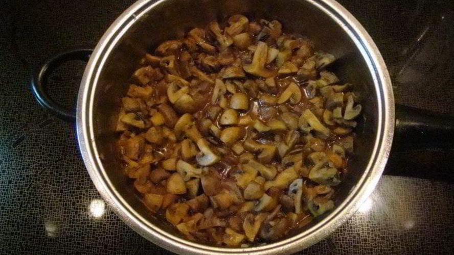 Рецепт грибного рагу с полентой