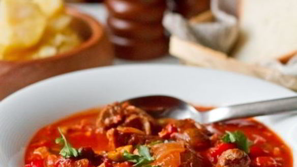 Рецепт Мясного рагу из говядины со сладким перцем