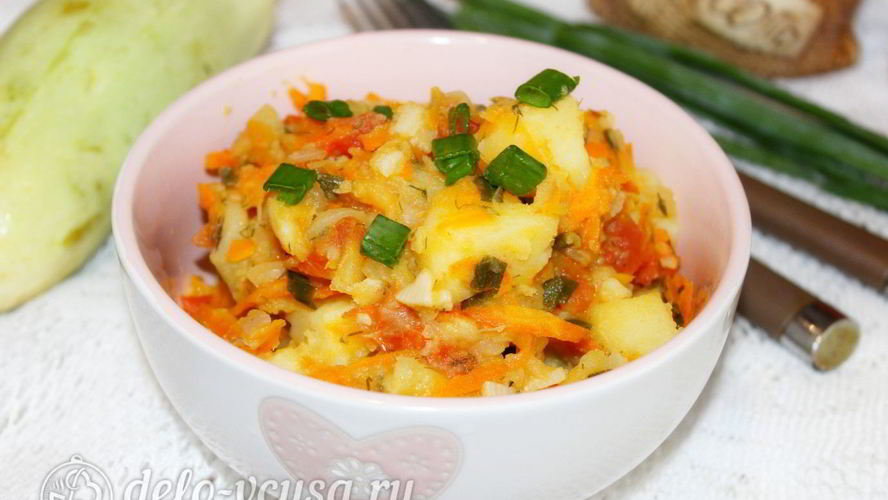 Рецепт овощного рагу из картофеля и кабачков