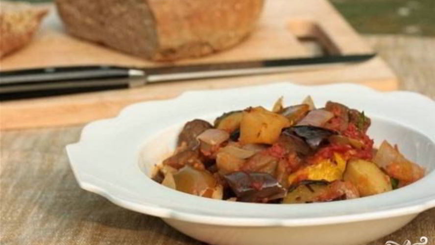 Рецепт овощного рагу с баклажаном