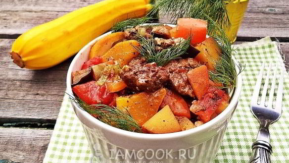 Рецепт Овощного рагу с фаршем и кабачками