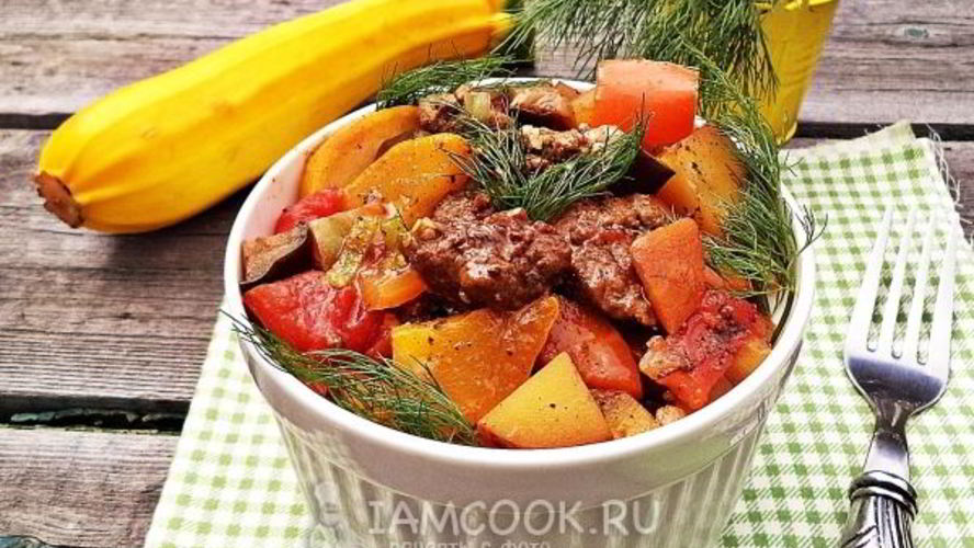 Рецепт овощного рагу с фаршем и кабачками