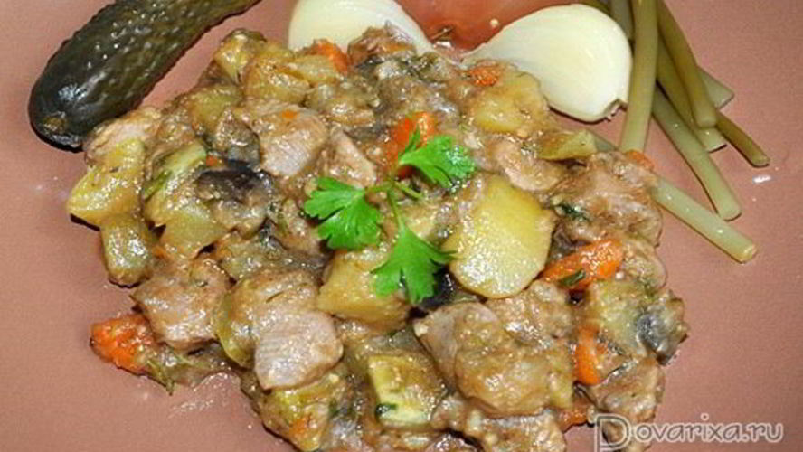 Рецепт овощного рагу с индейкой