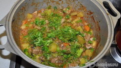 овощное рагу с индейкой