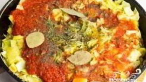 овощное рагу с картофелем и капустой