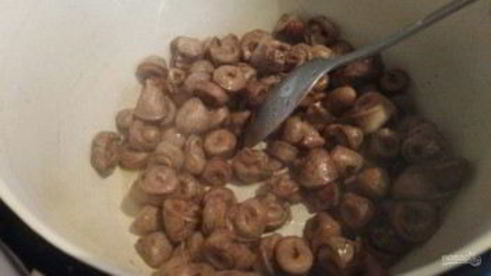 овощное рагу с куриными сердечками