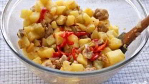 овощное рагу с курицей