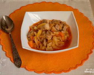 Овощное рагу с мясом и картошкой