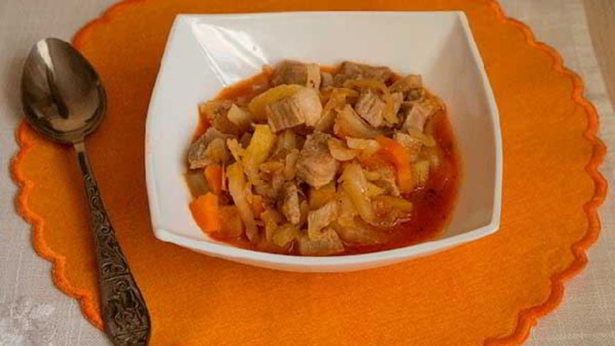 Рецепт овощного рагу с мясом и картошкой