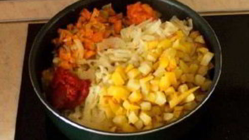 овощное рагу с мясом и картошкой
