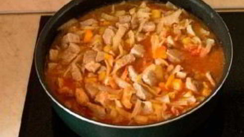 овощное рагу с мясом и картошкой