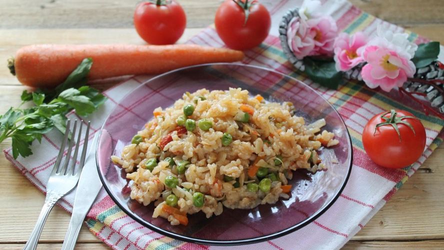 Рецепт овощного рагу с рисом