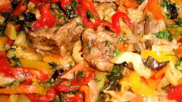 Рецепт Овощного рагу с телятиной