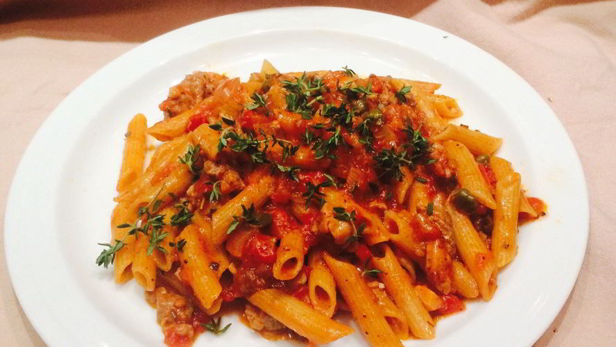 Рецепт пенне с рагу из утки