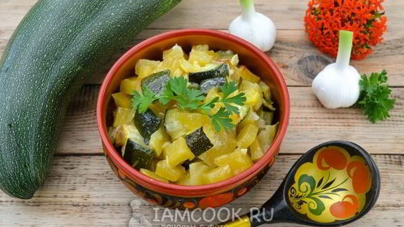 Рецепт Постного рагу из кабачков с картошкой в мультиварке