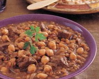 Рагу из чечевицы с мясом баранины