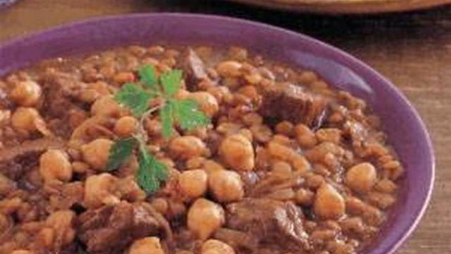 Рецепт рагу из чечевицы с мясом баранины